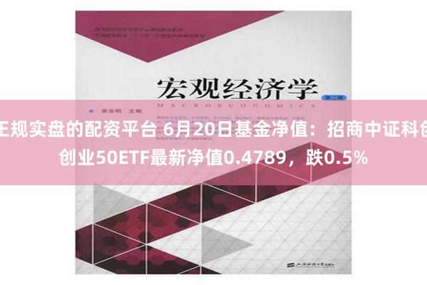 正规实盘的配资平台 6月20日基金净值：招商中证科创创业50ETF最新净值0.4789，跌0.5%