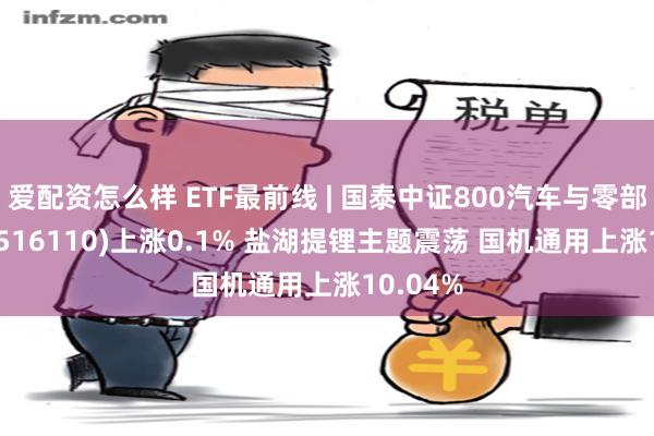 爱配资怎么样 ETF最前线 | 国泰中证800汽车与零部件ETF(516110)上涨0.1% 盐湖提锂主题震荡 国机通用上涨10.04%