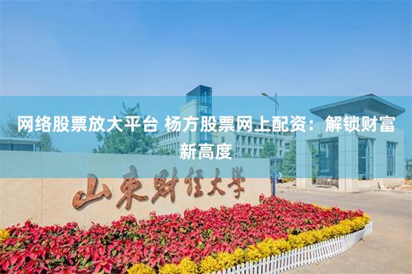 网络股票放大平台 杨方股票网上配资：解锁财富新高度