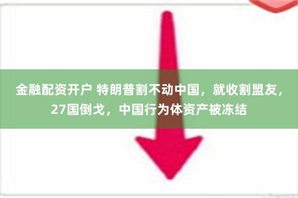 金融配资开户 特朗普割不动中国，就收割盟友，27国倒戈，中国行为体资产被冻结